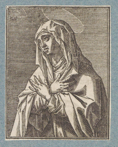 Rouwende Maria, Christoffel van Sichem (II), 1646 Canvas Print
