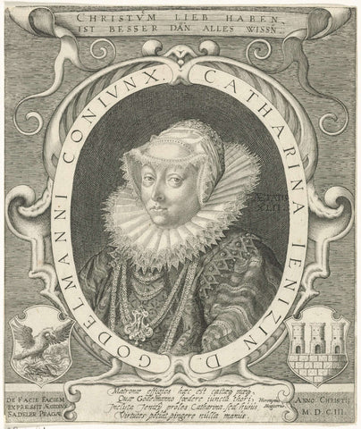 Portrait of Catharina Jenizin Gödelmann, Aegidius Sadeler, 1603 Canvas Print
