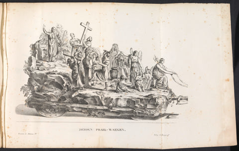 Third float in the procession for Saint Rombout, 1825, Frans Vervloet, 1825 Canvas Print