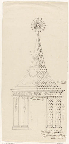 Design for illumination of the West-Indisch Huis in Amsterdam, 1788, Hendrik G. van Raan, 1788 Canvas Print