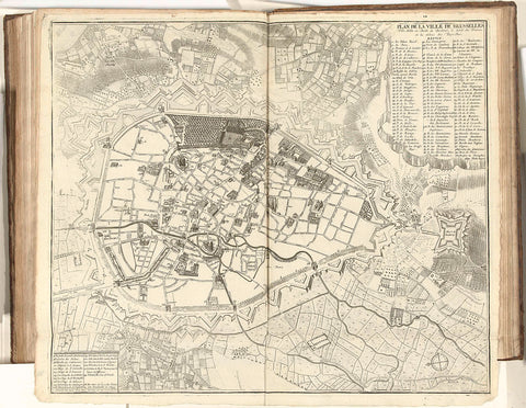 Map of Brussels, 1711, JG Harrewijn (II), 1711 Canvas Print