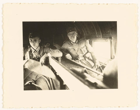 German soldiers in one plane, anonymous, 1940 Canvas Print