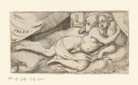 Pales op bed, Virgilius Solis, 1524 - 1562 Canvas Print