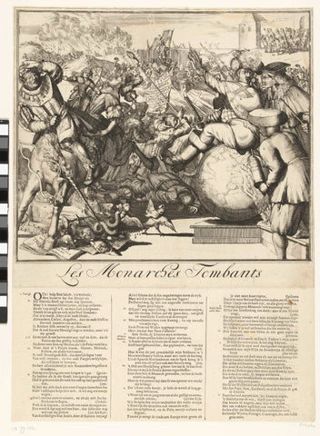 Cartoon on the fall of James II and the shaky position of Louis XIV, 1689, Romeyn de Hooghe (circle of), 1689 Canvas Print