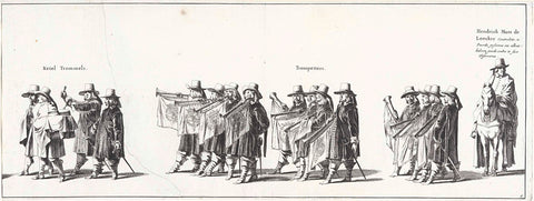 The funeral procession of Frederik Hendrik (plate no. 9), 1647, Pieter Nolpe, 1651 Canvas Print