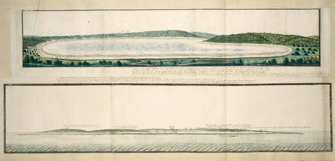 View of Robben Island from the east, from a distance of about 225 metres from the bank, Robert Jacob Gordon (attributed to), 1777 Canvas Print