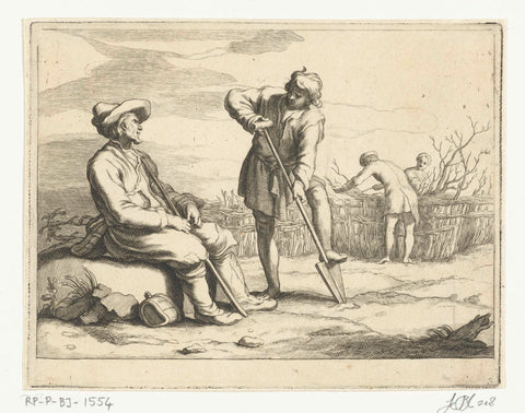 The month of March, Frederick Bloemaert, after 1635 - 1670 Canvas Print