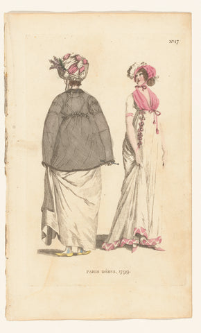 Magazine of Female Fashions of London and Paris, No.17. Paris Dress, 1799, Richard Phillips, 1799 Canvas Print