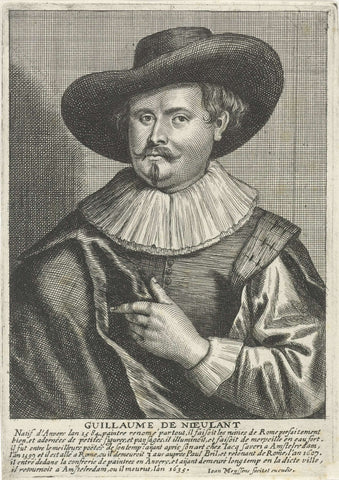 Portret van Willem van Nieulandt (II), Joannes Meyssens, 1662 Canvas Print