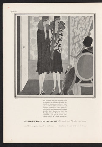 Femina, March 1928: 4: Les capes de jour e les capes du soir, anonymous, 1928 Canvas Print