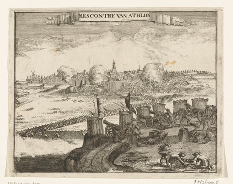 Siege of Athlone by William III, 1690, Jan van Vianen, 1690 Canvas Print