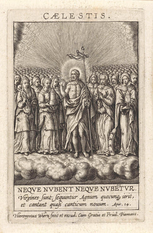 Virtue of heaven, Hieronymus Wierix, 1563 - before 1619 Canvas Print