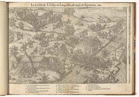 Saint-Gilles relieved by the Protestants, 1562, Jean Perrissin, 1570 Canvas Print