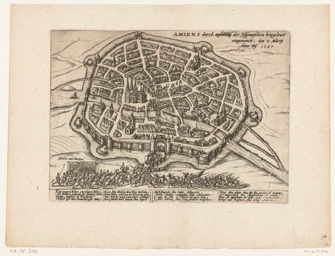 Amiens conquered by ruse, 1597, Frans Hogenberg (workshop of), 1597 - 1599 Canvas Print