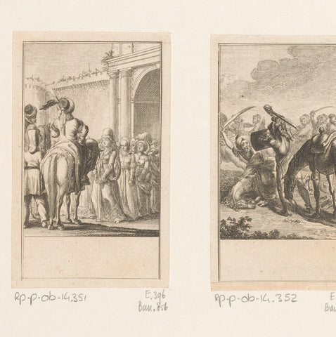 Saladin watches how Christian women leave Jerusalem, Daniel Nikolaus Chodowiecki, 1781 Canvas Print