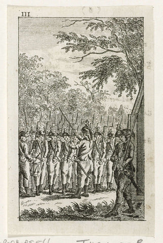 Citizen militia, almanac plate of c. 1786, anonymous, 1786 - 1790 Canvas Print