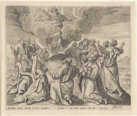 Ascension of Christ, Antonie Wierix (II), 1639 Canvas Print