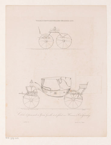 Two carriages, Samuel Lankhout, 1855 Canvas Print