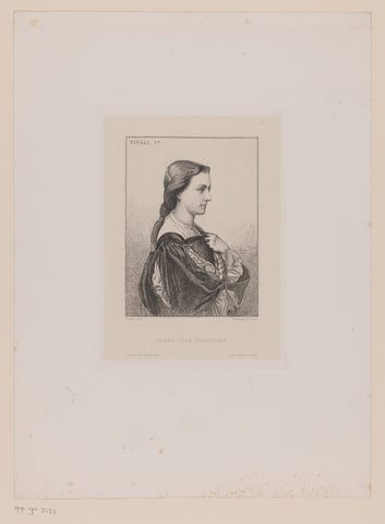 Jonge vrouw uit Florence, Léopold Flameng, 1863 Canvas Print