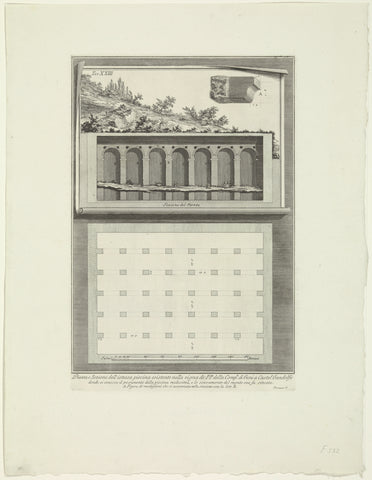 Water reservoir at Castel Gandolfo, Giovanni Battista Piranesi, 1762 Canvas Print