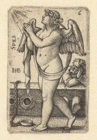 Hope (Spes), Hans Sebald Beham, 1539 Canvas Print