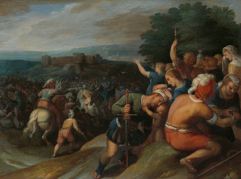 The Batavians Surround the Romans at Vetera, Otto van Veen, 1600 - 1613 Canvas Print