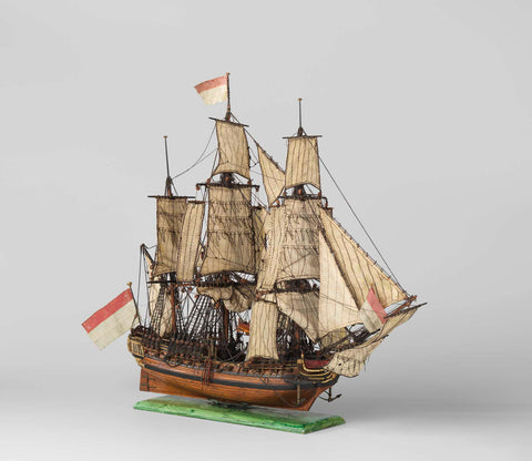 Model of a 24-Gun Frigate, anonymous, c. 1768 - c. 1830 Canvas Print