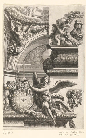 Plafond, Cornelis Galle (II), after c. 1650 - before 1678 Canvas Print