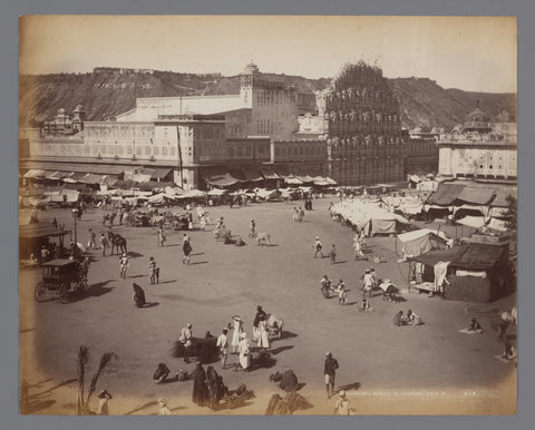 Hawa Mahal (Wind Palace), Jaipur, India, Bourne & Shepherd, c. 1870 - c. 1900 Canvas Print