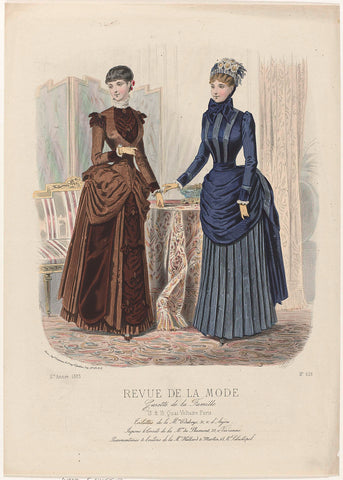 Revue de la Mode, Gazette de la Famille, Sunday, December 30, 1883, 12th year, No. 626: Toilets of the M.on Duboys (...), E. Cheffer, 1883 Canvas Print