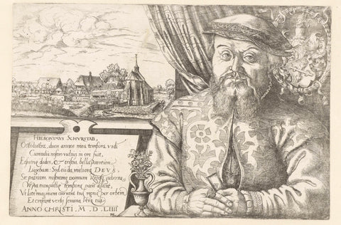 Portrait of Hieronymus Schurstab, Hans Lautensack, 1544 Canvas Print