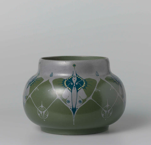 Pot with stylized butterfly motifs, Bert Nienhuis (I), c. 1905 Canvas Print