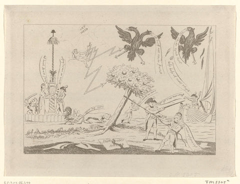 Oranjeboom overthrewed, 1795, anonymous, 1795 Canvas Print