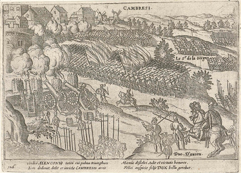 Conquest of Le Cateau-Cambrésis by the Duke of Anjou, 1581, anonymous, 1610 - 1615 Canvas Print