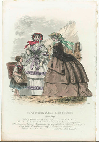 Le Journal des Dames et des Demoiselles, 1858, 1.7, No. 532 : Belgian Edition. Toilettes (...), A. Bodin, 1858 Canvas Print