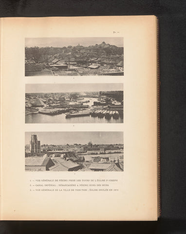 View of Beijing from St. Joseph's Church, View of a Water in Beijing and View of Tianjin, anonymous, c. 1892 - in or before 1897 Canvas Print