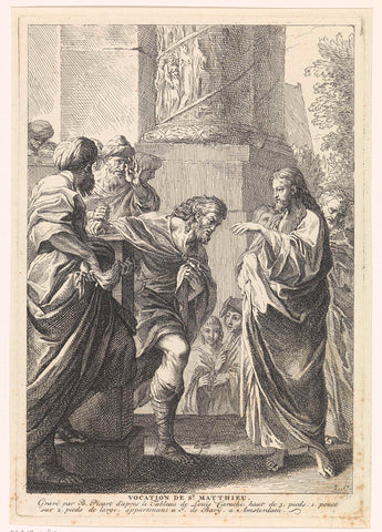 Vocation of Matthew, Bernard Picart, 1730 Canvas Print