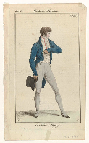 Journal des Dames et des Modes: Men’s Fashion, Pierre Charles Baquoy, 1805 Canvas Print