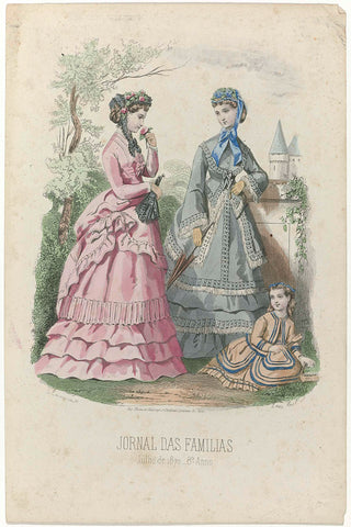 Jornal das Familias, July (juli) 1870, 8th Anno, Paul Lacourière, 1870 Canvas Print