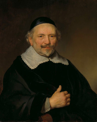 Portrait of a Man, thought to be Augustijn Wtenbogaert (1577-1655), Govert Flinck, c. 1643 Canvas Print