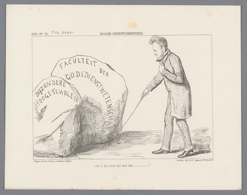 Cartoon on the Roman church, on the occasion of the April Movement, 1853, anonymous, 1853 Canvas Print