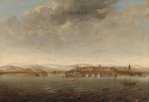 View of Cochin on the Malabar Coast of India, Johannes Vinckboons (attributed to), c. 1662 - c. 1663 Canvas Print