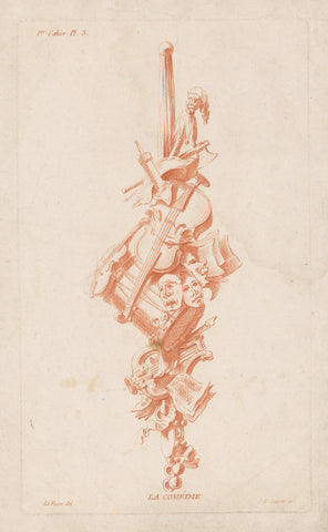Komedie, Jean François Janinet, 1772 - 1779 Canvas Print