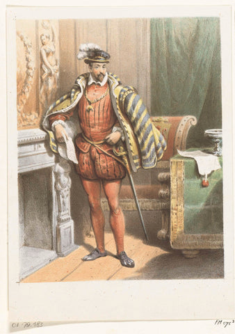 Portrait of a Standing Nobleman, c. 1572, anonymous, 1825 - 1899 Canvas Print