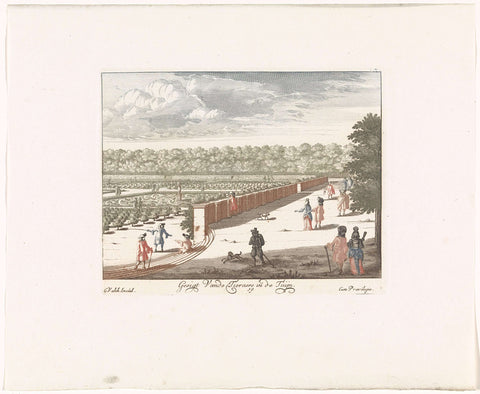 View from the terraces in the garden of Soestdijk, anonymous, 1695 Canvas Print