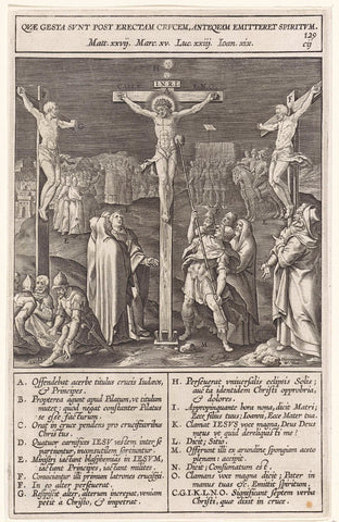 Christ on the cross, Hieronymus Wierix, 1593 Canvas Print