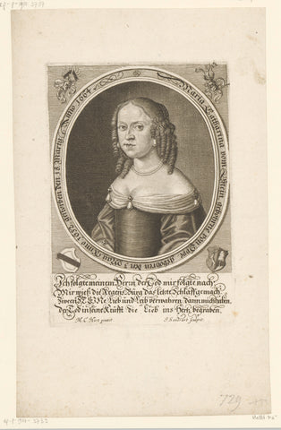 Portret van Maria Catharina von Stein, Jakob von Sandrart, 1664 Canvas Print