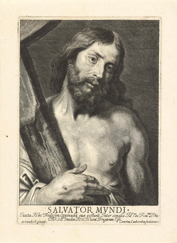 Christ, Cornelis van Caukercken, c. 1640 - 1680 Canvas Print