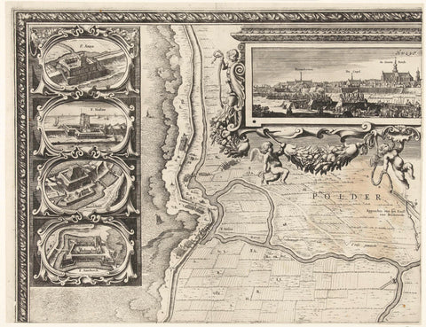 Siege and conquest of Holly by Frederik Hendrik (top left page), 1645, Abraham Dircksz. Santvoort, 1646 Canvas Print