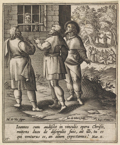 Johannes de Doper in de gevangenis, Jacob de Weert, 1580 - 1600 Canvas Print